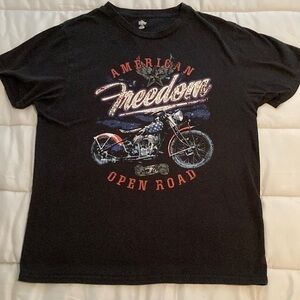 Men’s motorcycle Black t-shirt size Large